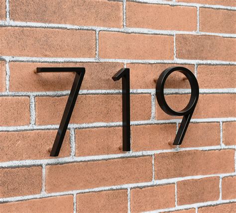 how to install metal house numbers to metal walls|modern house numbers.